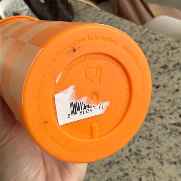 Dunkin’ Orange Checkered Tumbler - Picture 2 of 2